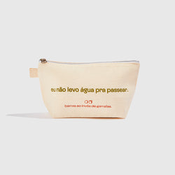 nécessaire viagem com zíper algodão