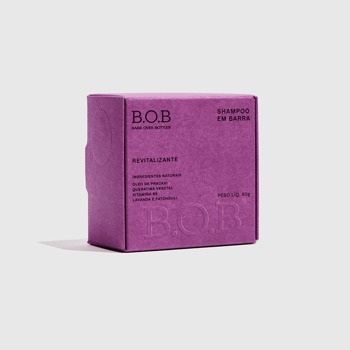 Shampoo revitalizante com óleo de pracaxi, queratina vegetal, vitamina b5 e óleos de lavanda e patchouli